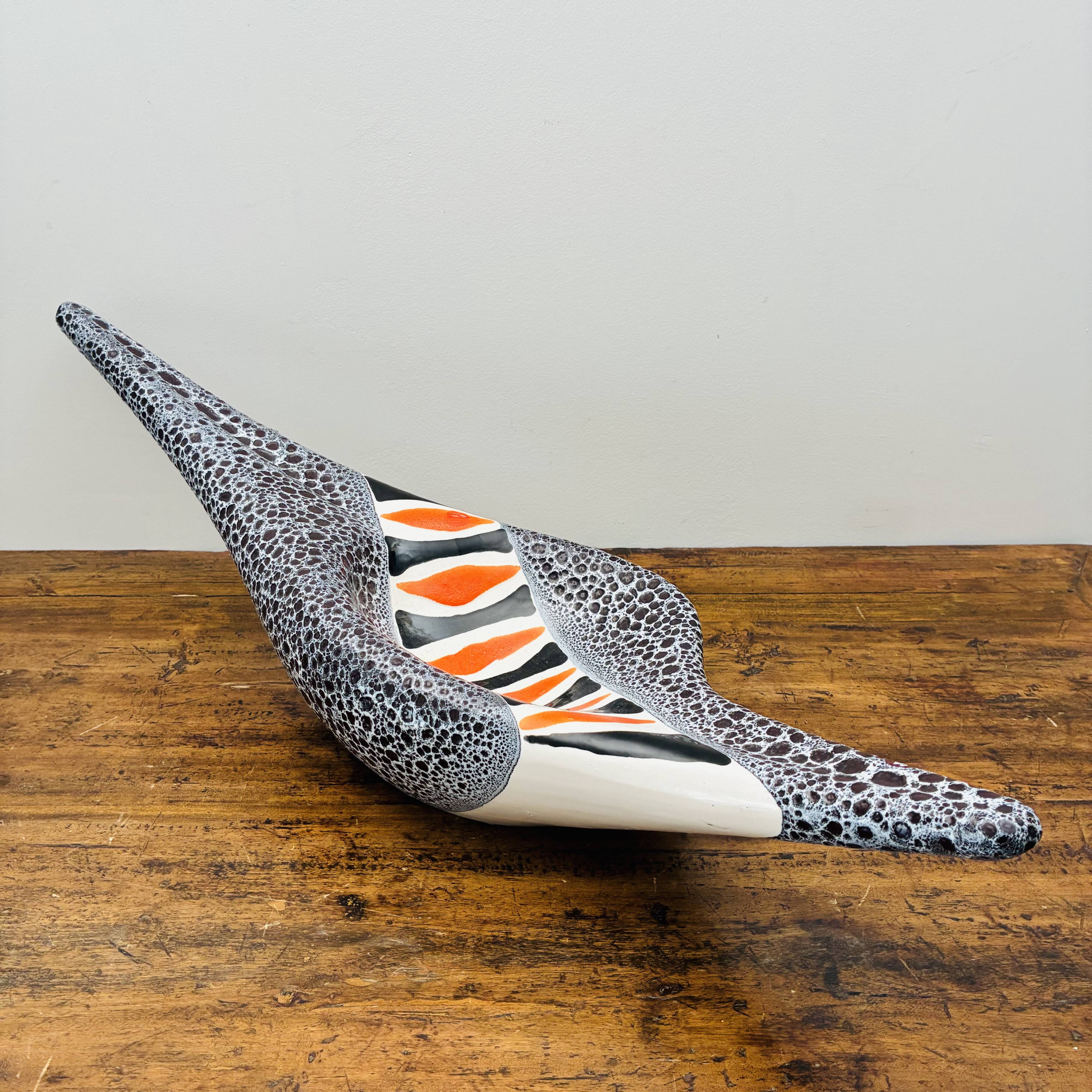 Large sculptural ceramic bowl – Vallauris Atelier Le Vaucour Years