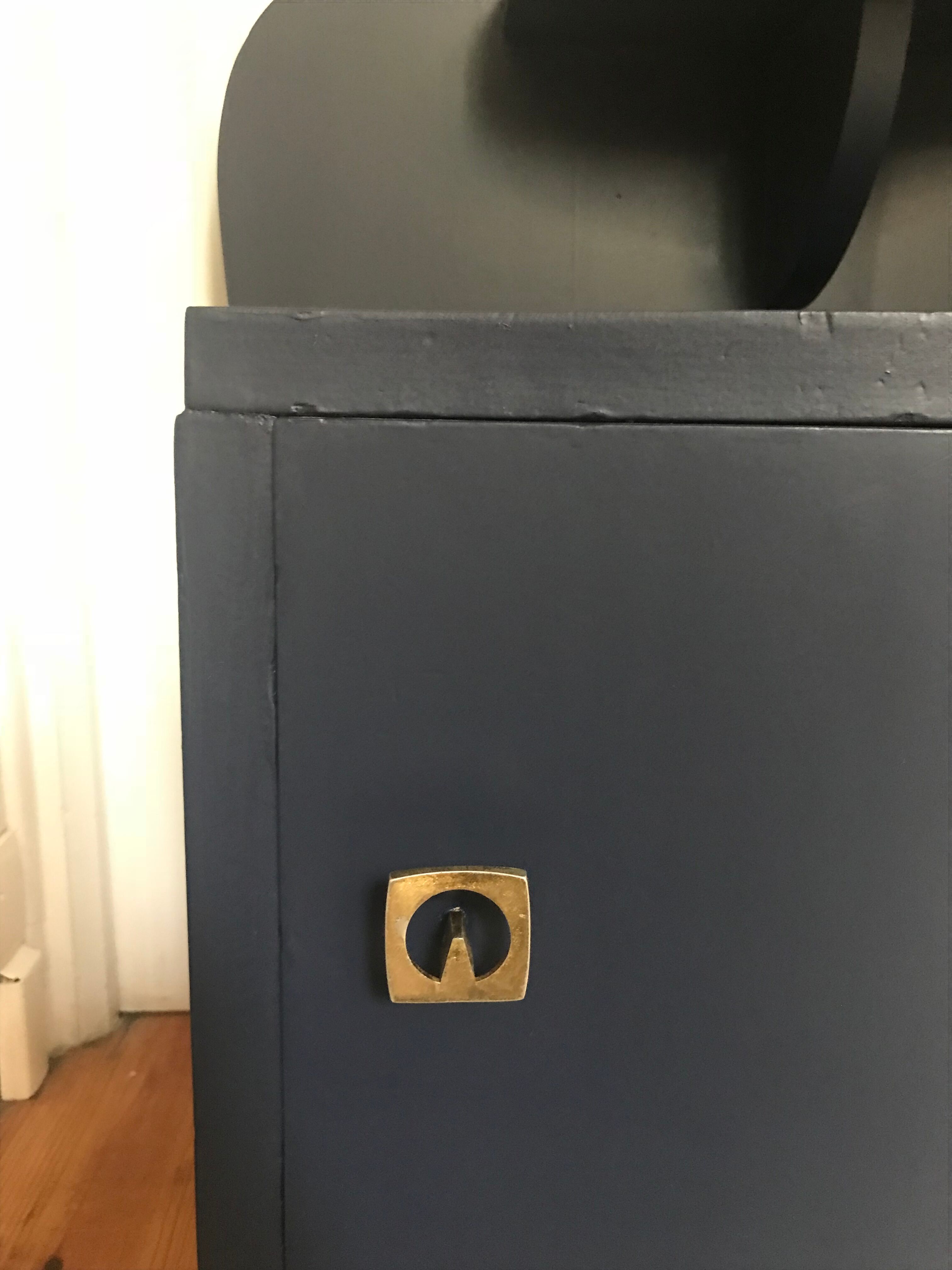 Midnight blue bedside table