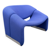 Artifort F598 Groovy armchair Pierre Paulin, Electric blue