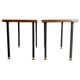 Tables d'appoint en teck du milieu du siècle, lot de deux, Italie années 1950