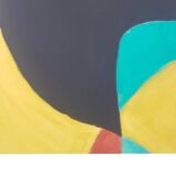 Large hand painted abstract canvas