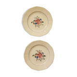 Lot of 2 plates Digoin Sarreguemines model 9177
