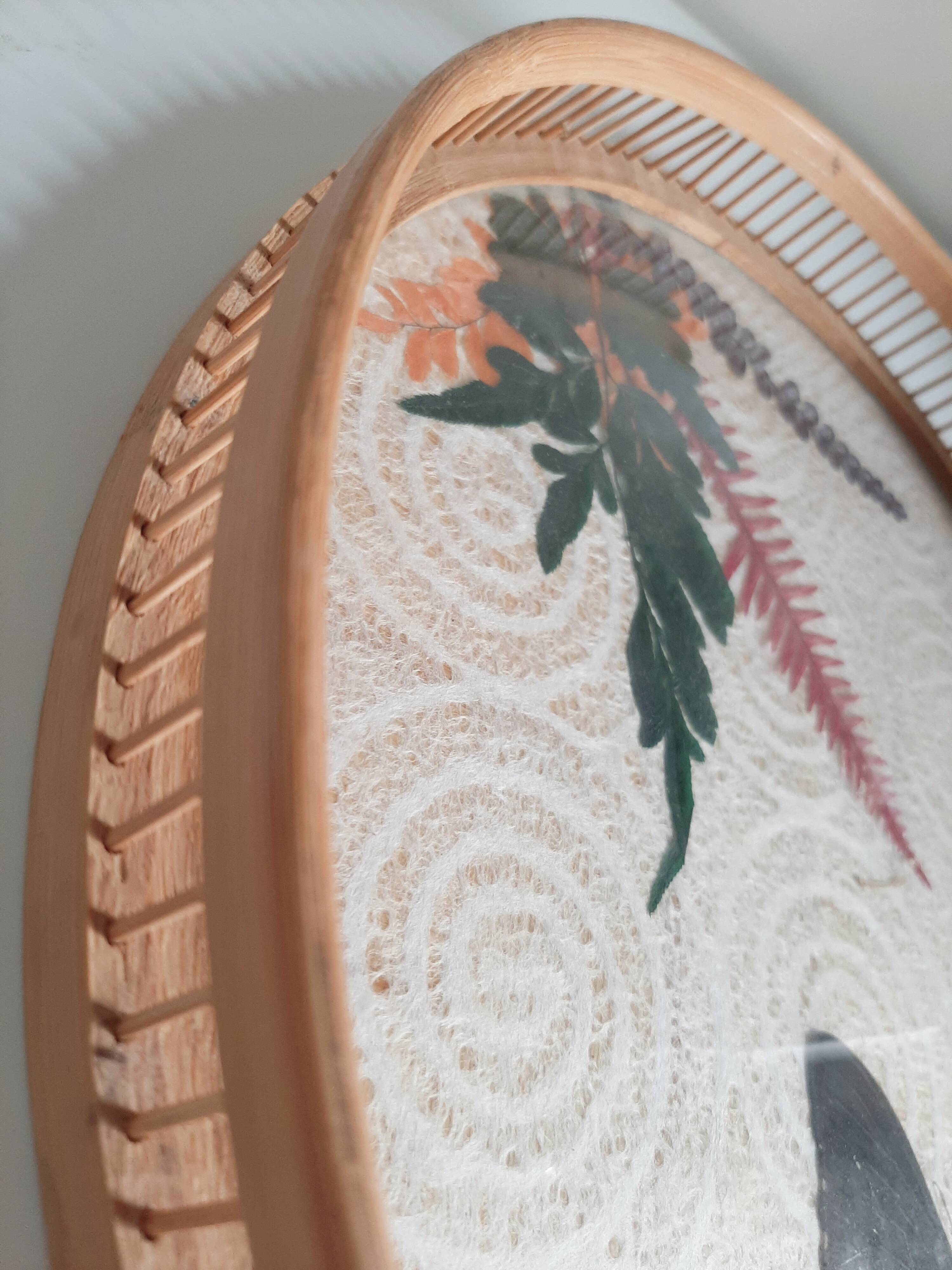 Butterfly tray and 6 coasters