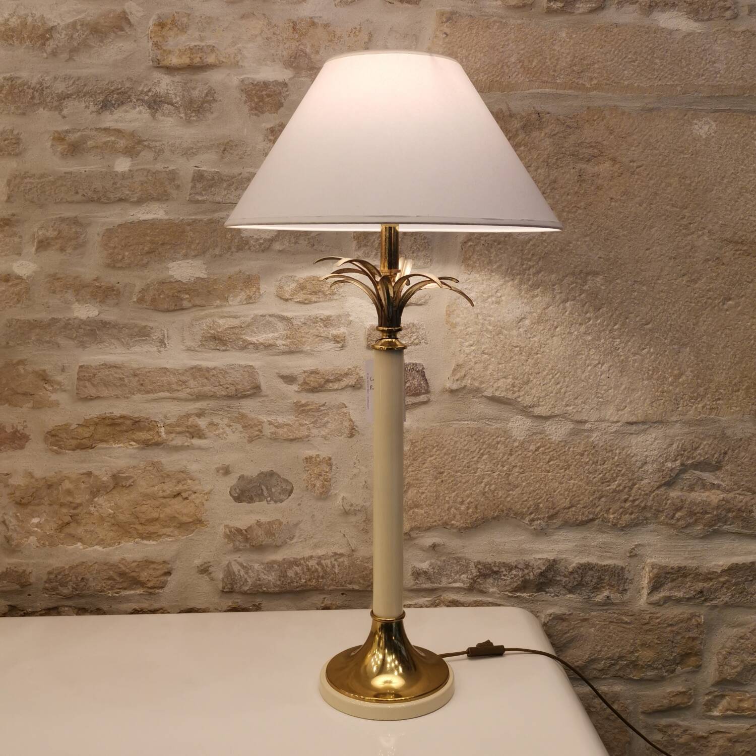 Large vintage palm tree lamp, 1970