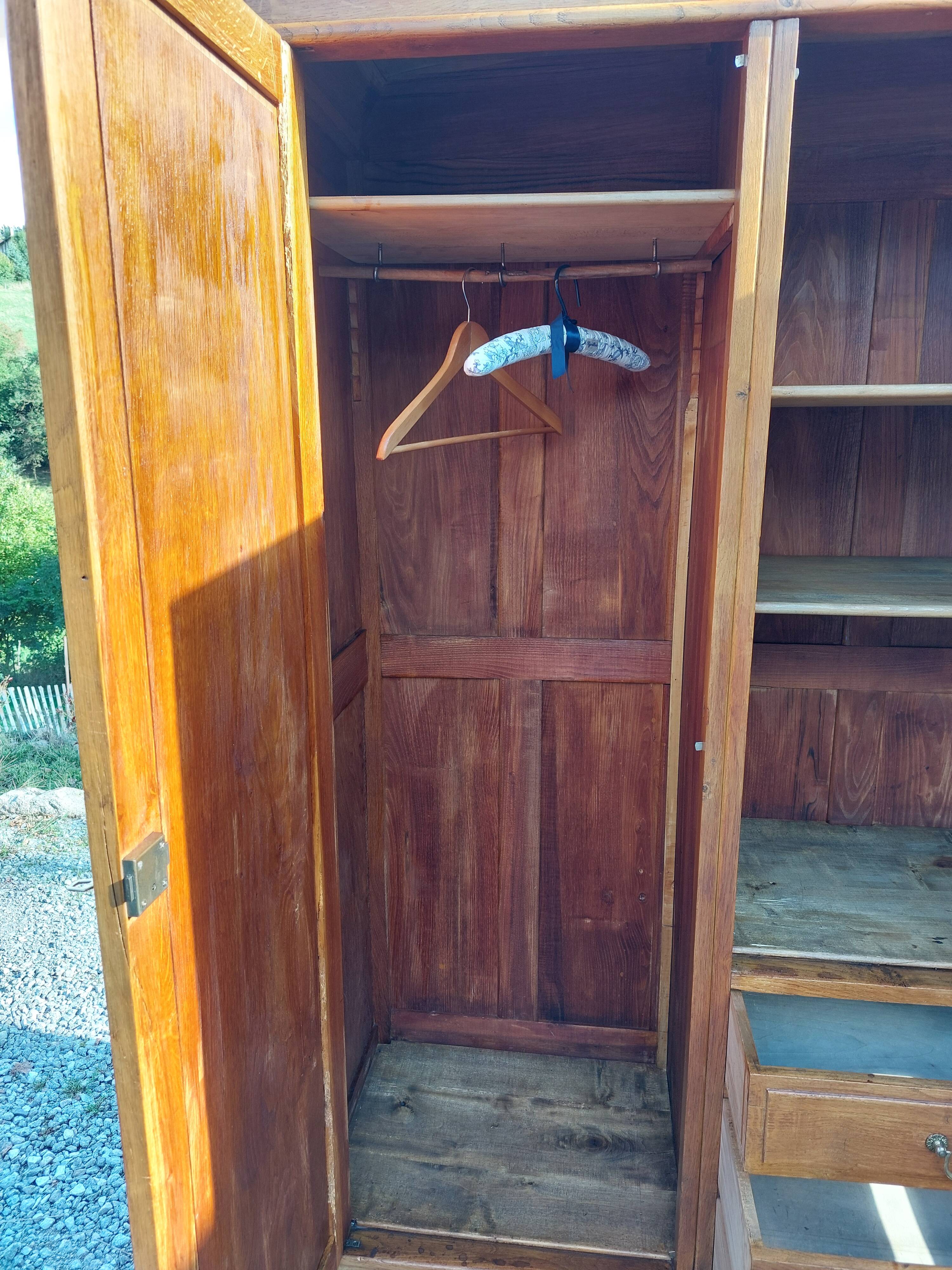 Parisian wardrobe, triple function (wardrobe, chest of drawers, cupboard), 1940s.