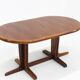 Vintage large oval extendable dining table 1960s XL