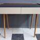 Writing desk table with Black Opaxit glass top 1960s