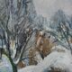 Albert krüger (1885-1965), scandinavian painting, 1930s , framed