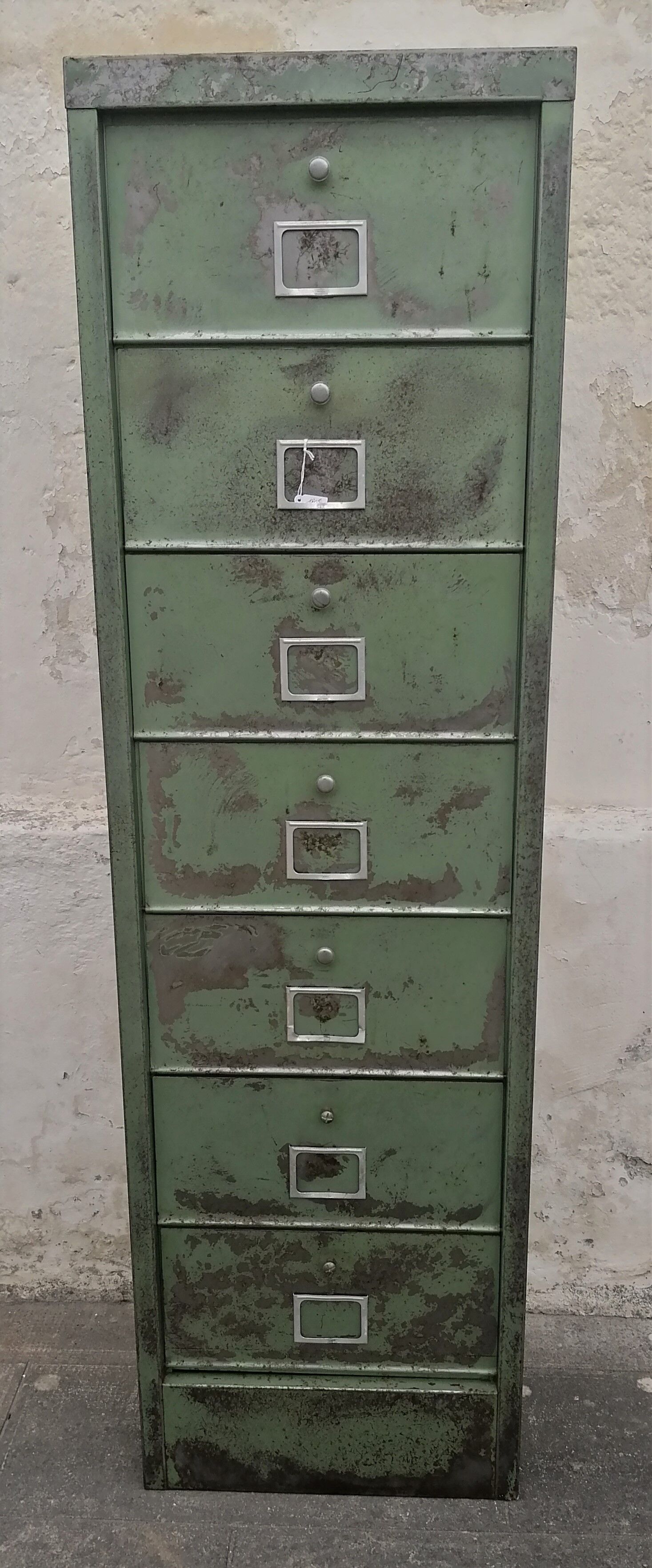 Antique metal cabinet with valves
