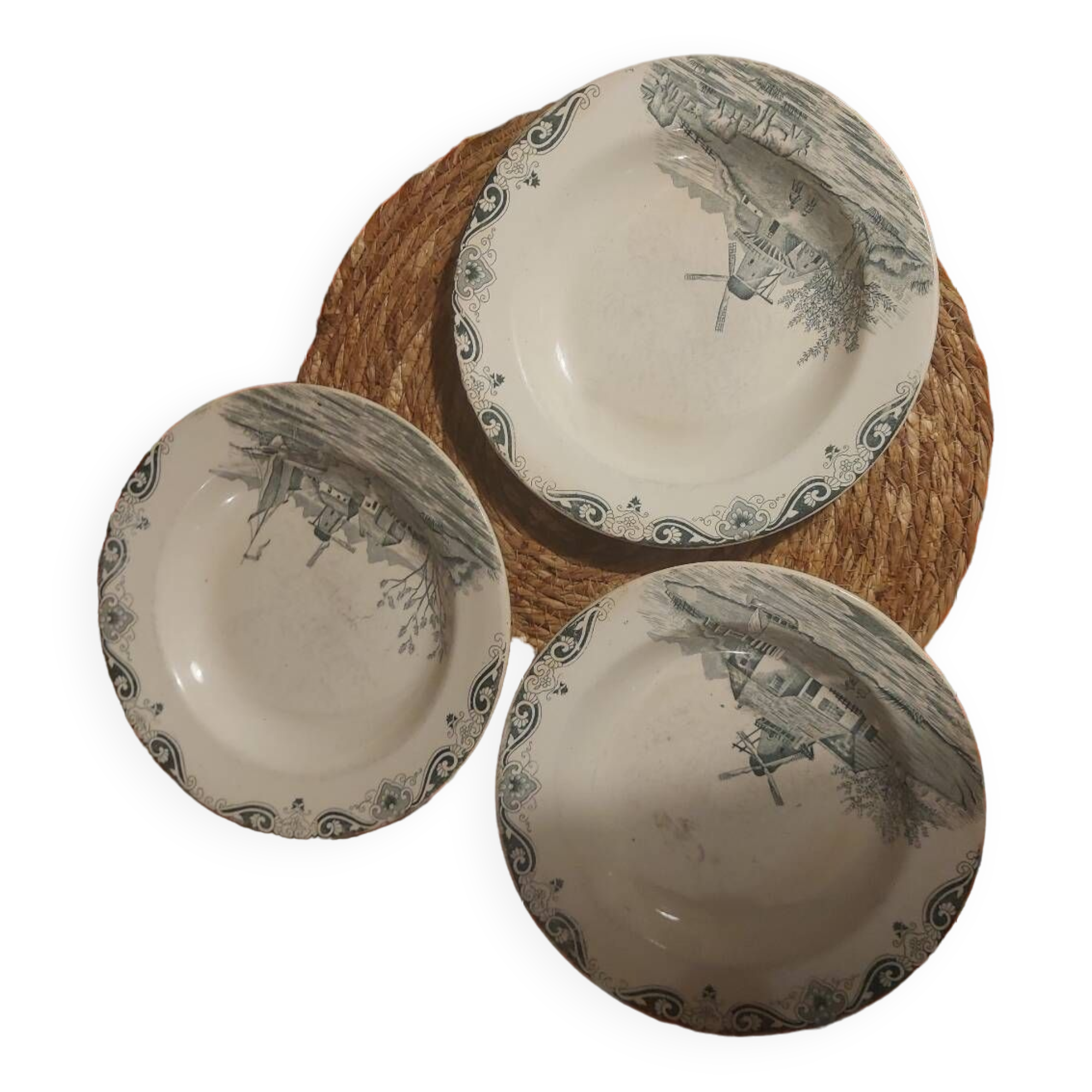 3 Delf iron earth plates