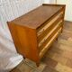 Commode vintage bois et cannage