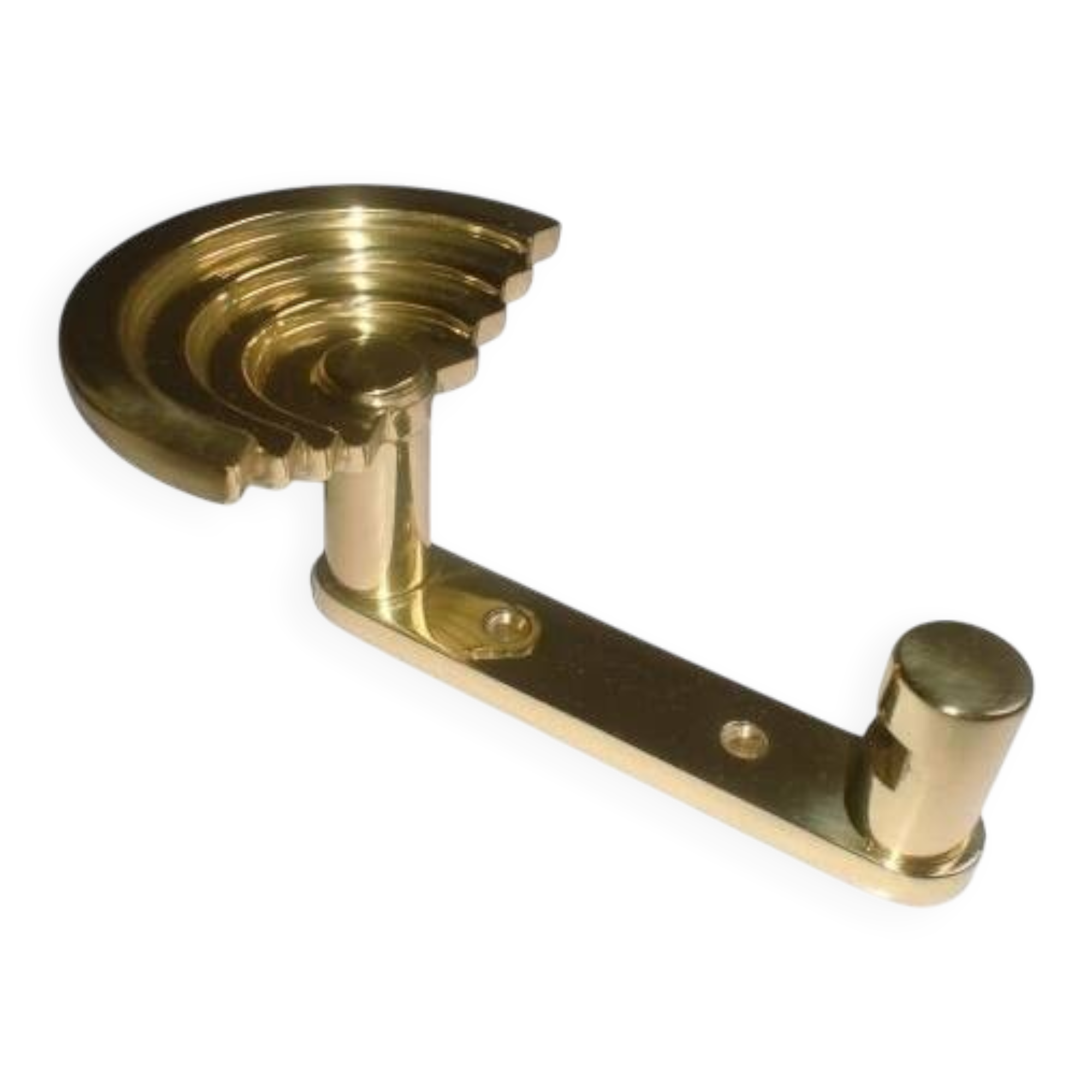 1 out of 10 pcs. Postmodern italian designer sottsass brass wall coat hooks