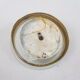 Glass globe ceiling lamp frosted pattern and brass opened frame