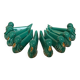 Dix porte couteaux canard vert et or