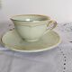 Green and gold tea cup, Villeroy and Boch style, vintage, 1950s