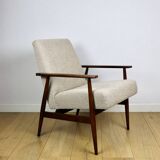 Armchair 'Lis', 1970s beige boucle design by Henryk Lis