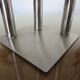 Triple candle holder, modernist, minimalist stainless steel 1970