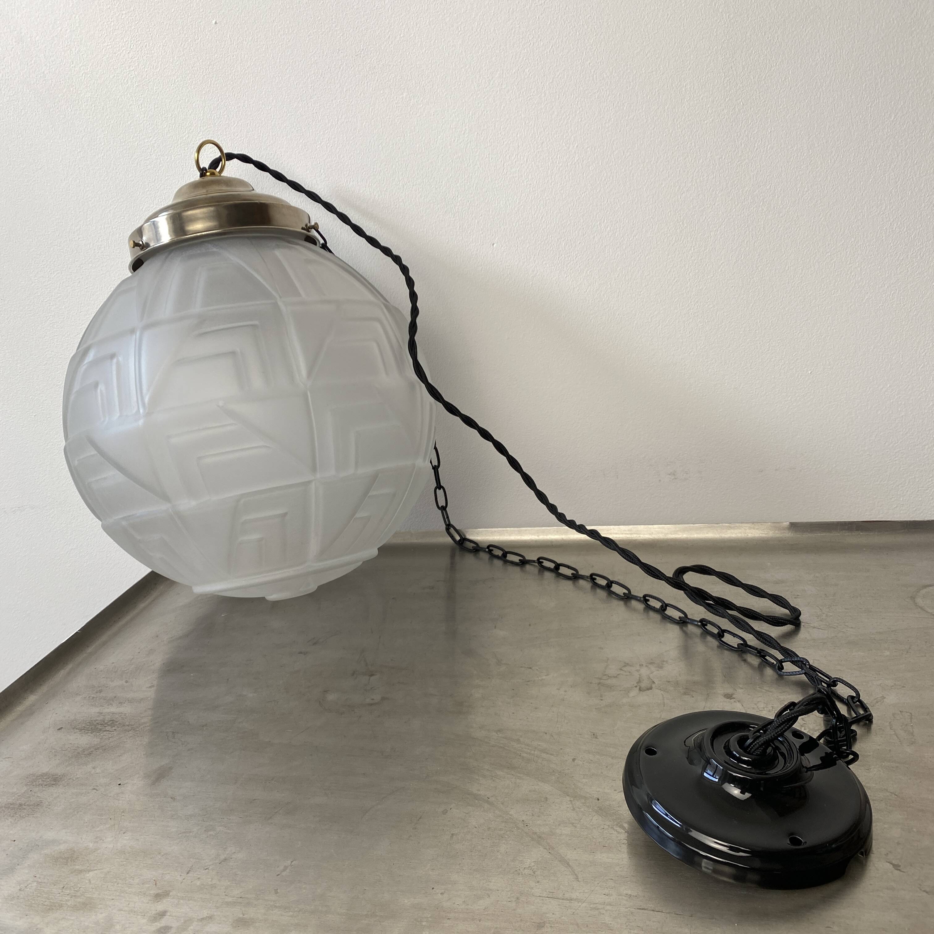 Vintage XL Art Deco pendant lamp
