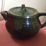 Glazed terracotta teapot