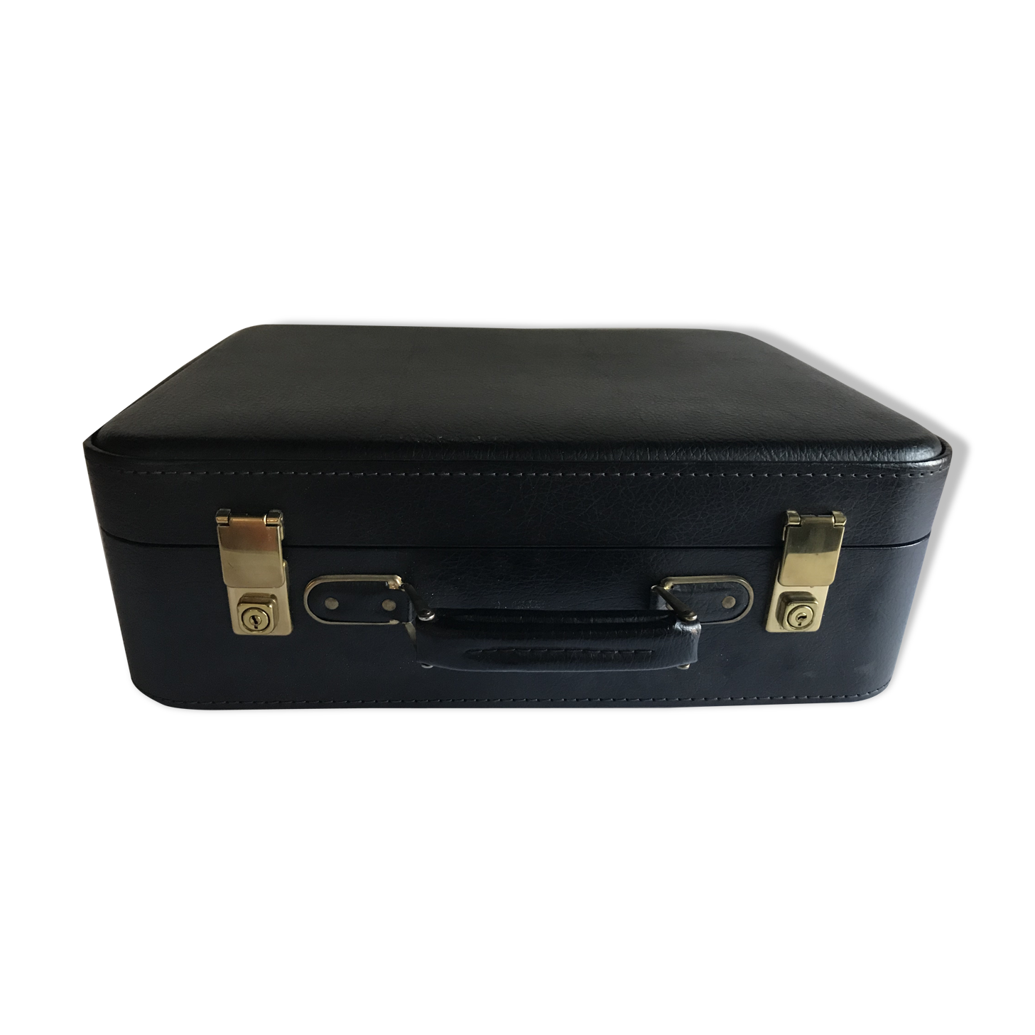 Old suitcase constellation leather black