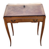 Slant-top desk, donkey-back writing desk