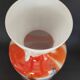 Modernist opaline vase Murano Carlo Moretti 60s-70s orange blue white