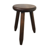 Vintage tripod stool in solid wood