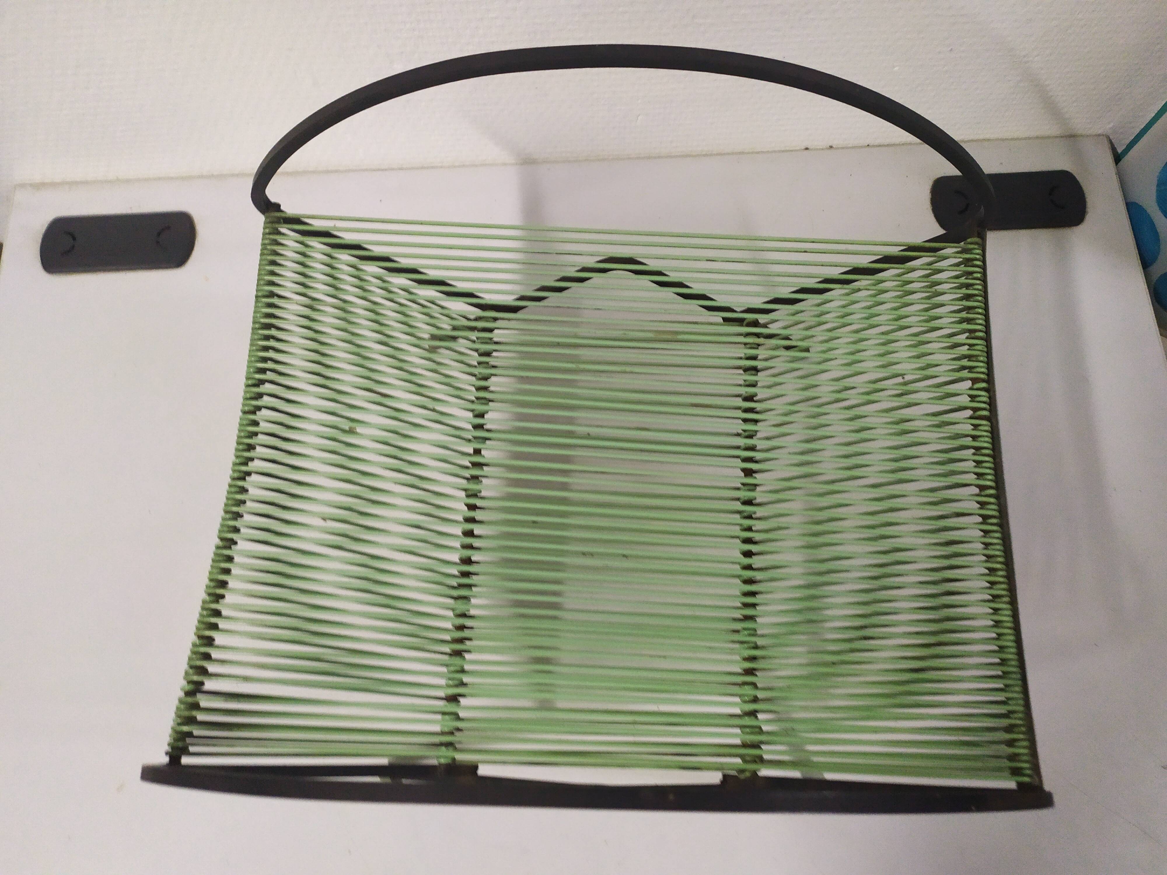 Range vinyl door 33 laps, scoubidou vintage green black
