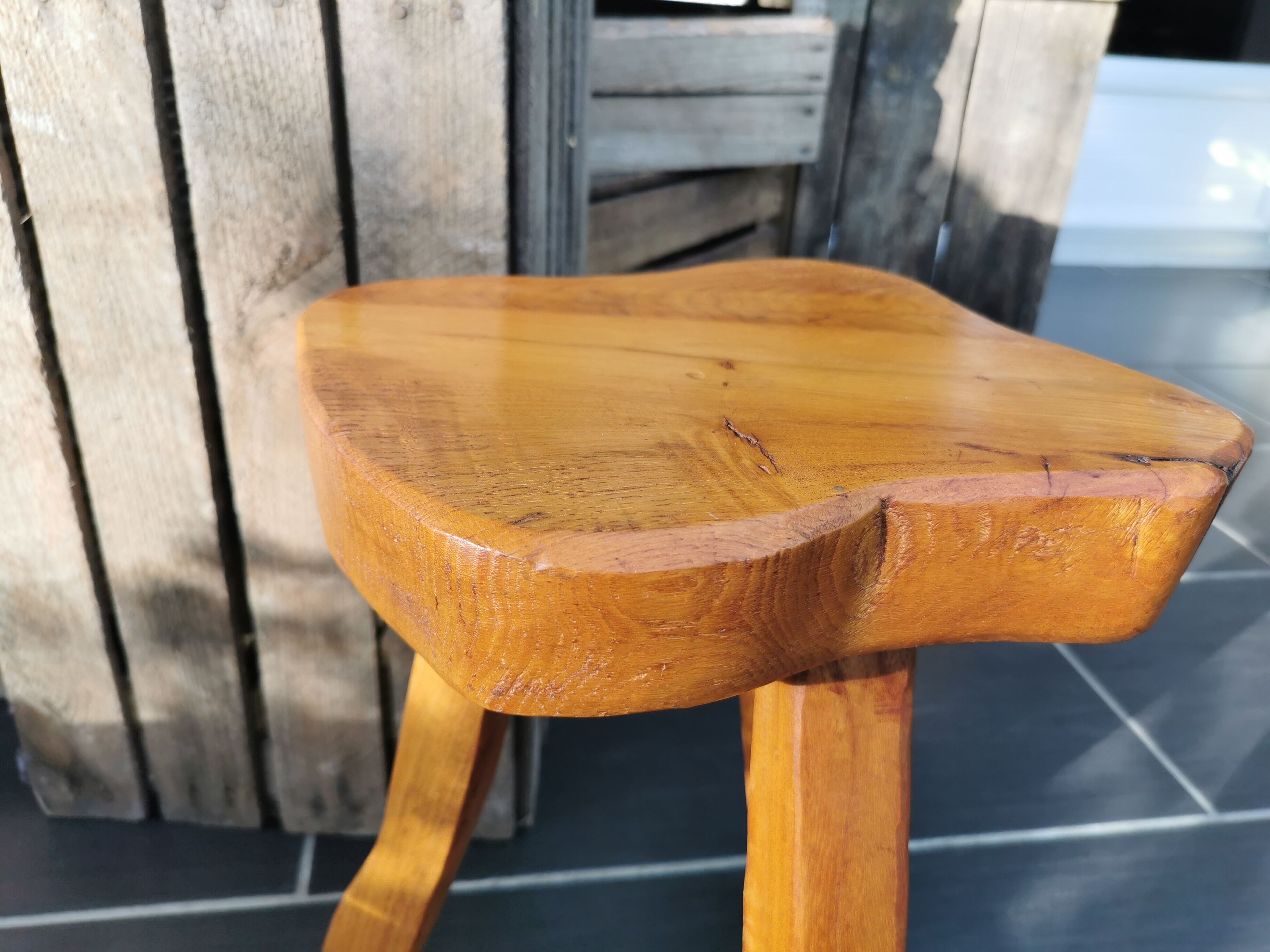 Brutalist tripod stool