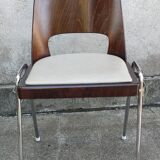 Series of 6 stackable chairs Baumann model Manhattan