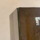 Totem column floor lamp in glass and vintage brass