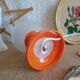 Retro orange table lamp and 70s glass globe