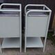 Pair of metal bedside tables from the 1950s.