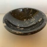 Empty black marble cup pocket