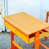 Desk with folding seat for children Fratelli Reguitti style Italia Anni '50