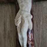 Polychrome Christ, nineteenth crown in patinated plaster