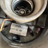 Rare industrial suspension Osram HQL – large aluminium reflector 53