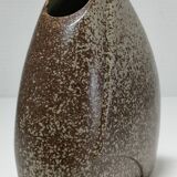 Vase méplat en grès émaillé, années 80
