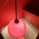 Vintage hanging lamp in red opaline of the 50/60