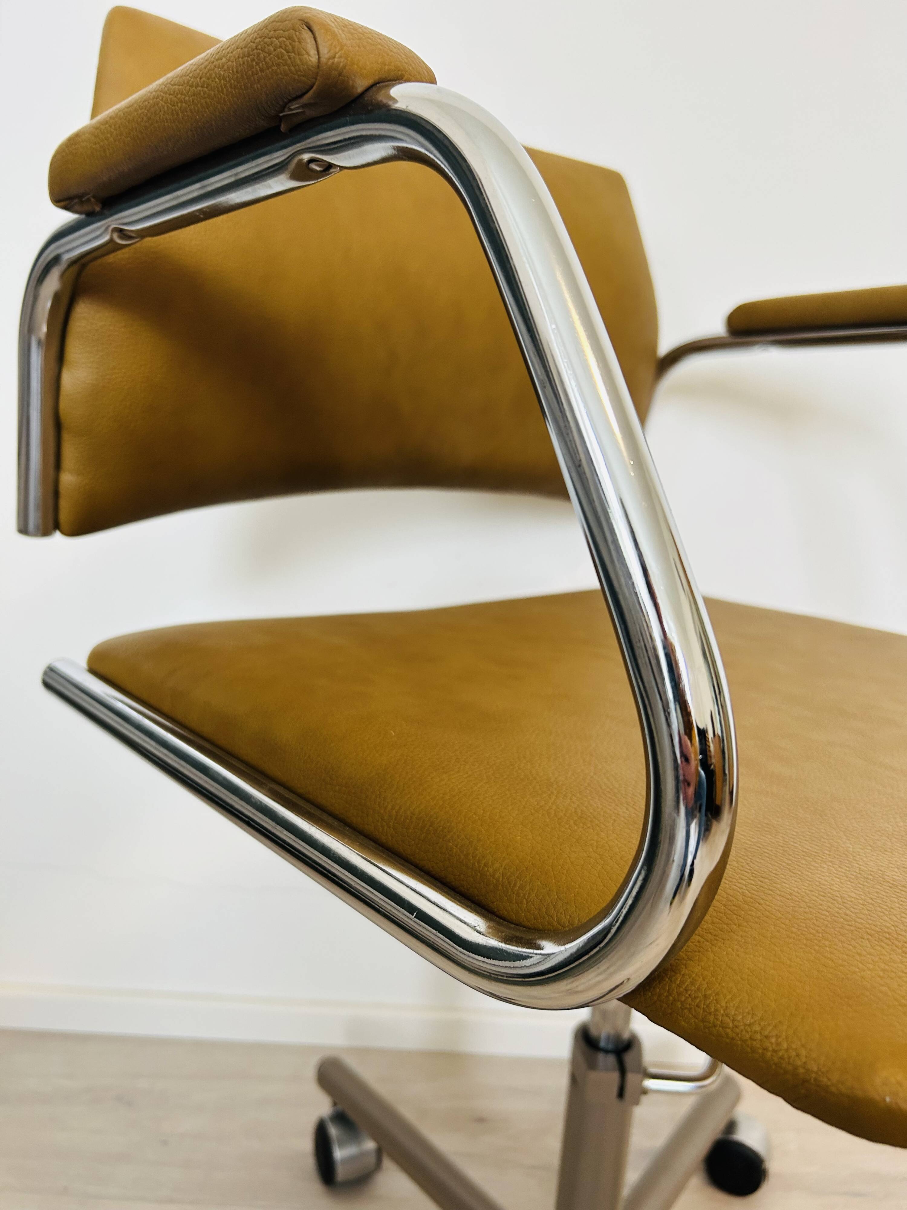 Vintage Mustard Office Chair Model K-380 from Kovona 1970’s