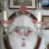 Wall sconce Murano gold and rose