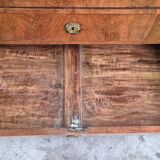 Empire-style chest of drawers with 4 drawers in light walnut, 19th century.