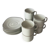 Service à café tasses et soucoupes porcelaine Schirnding Bavaria
