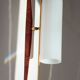 Modernist adjustable wall lights in teak and brass – 1950