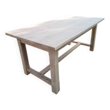 Solid oak farmhouse table with extensions