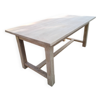 Solid oak farmhouse table with extensions
