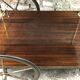 Vintage brass rolling table with 2 trays 70'S