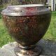 Important vase ceramic has marble effect "chaumette"
