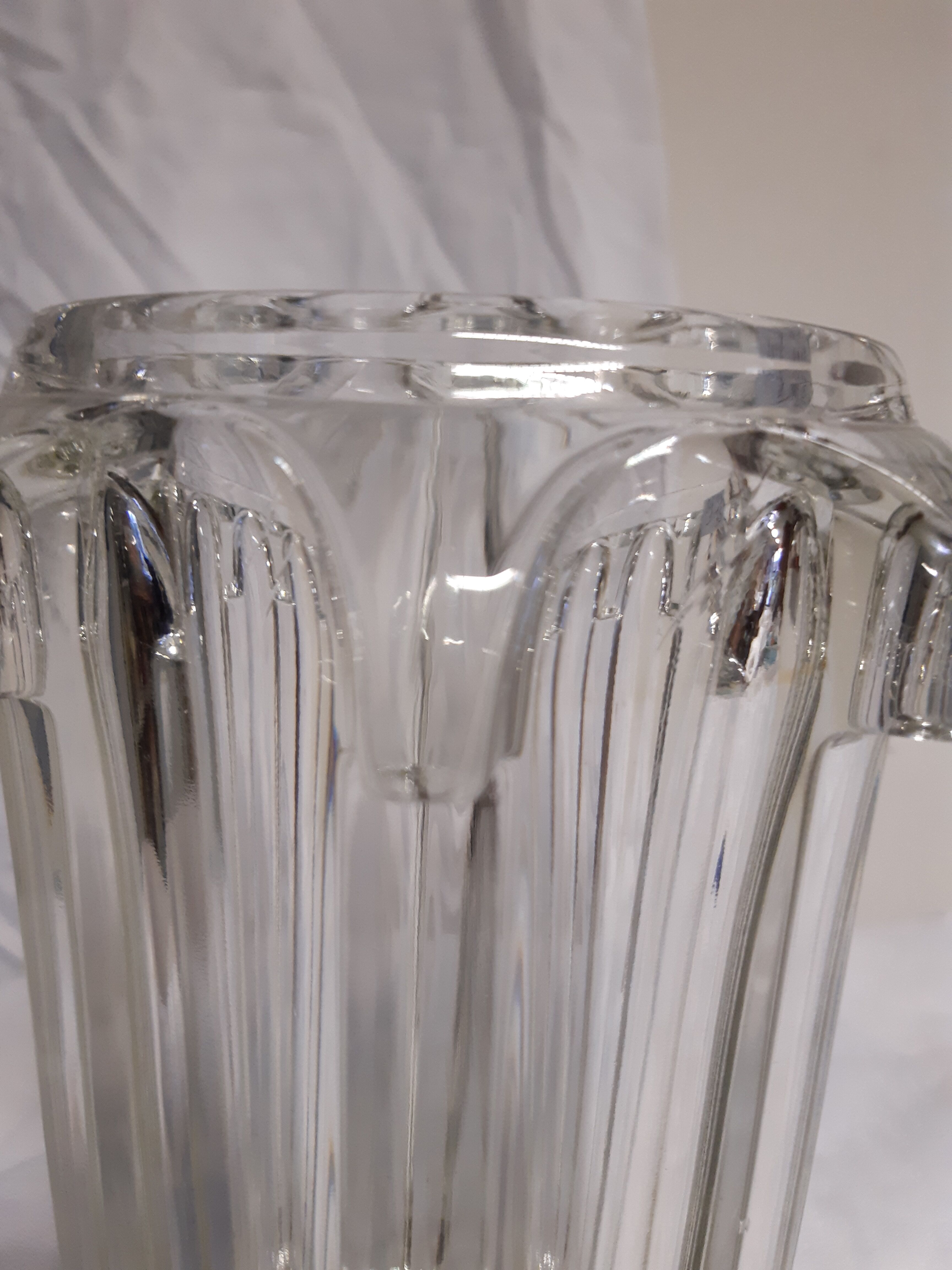 Cut glass vase