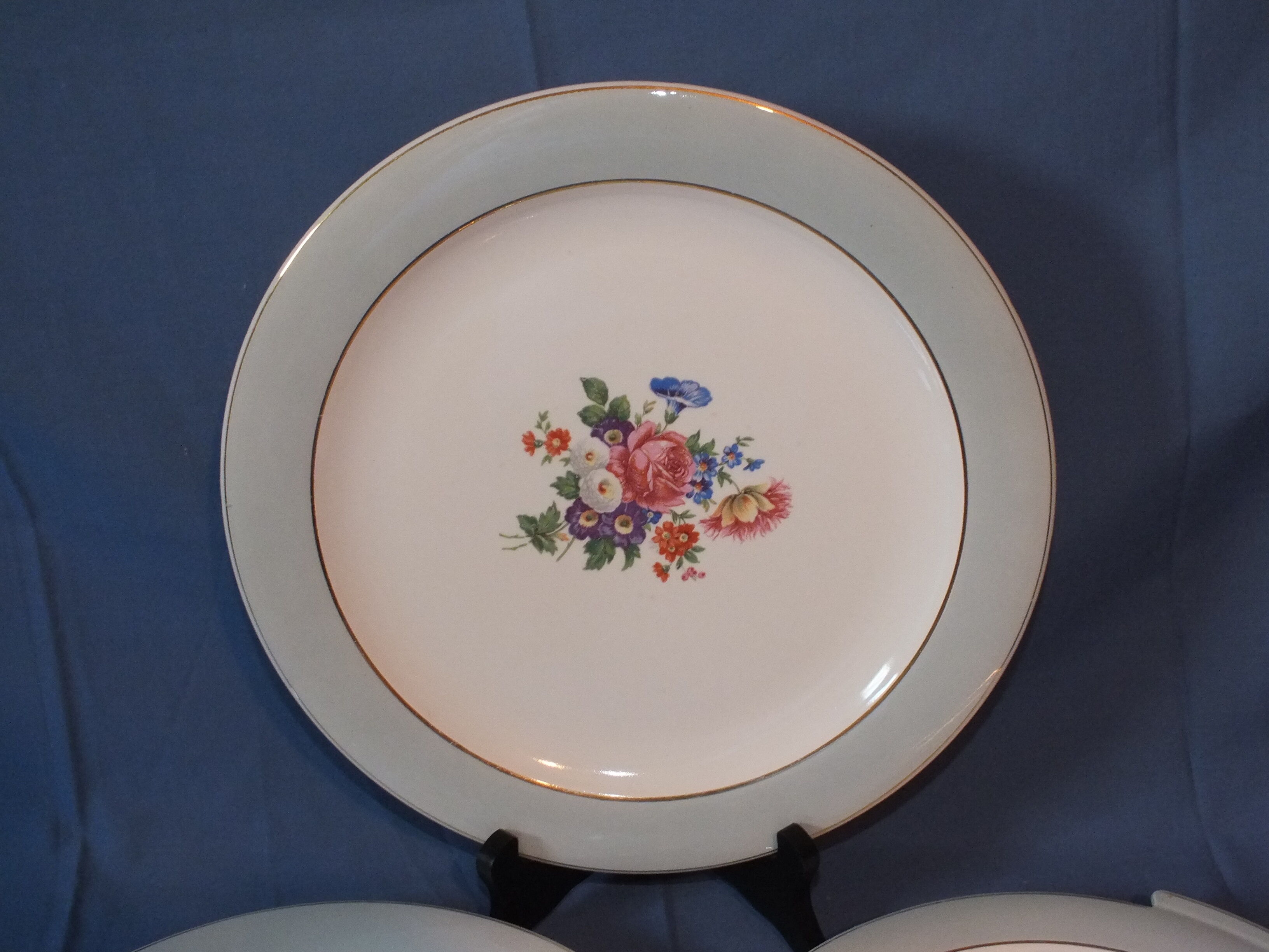 Set of 3 salins opaque porcelain vintage dishes